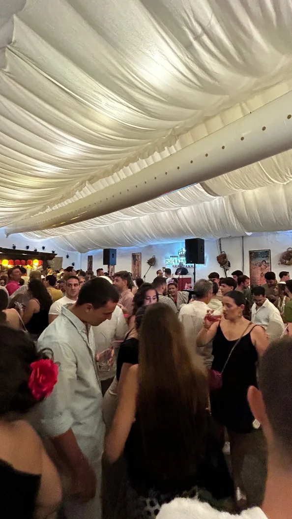 A packed UpTo party